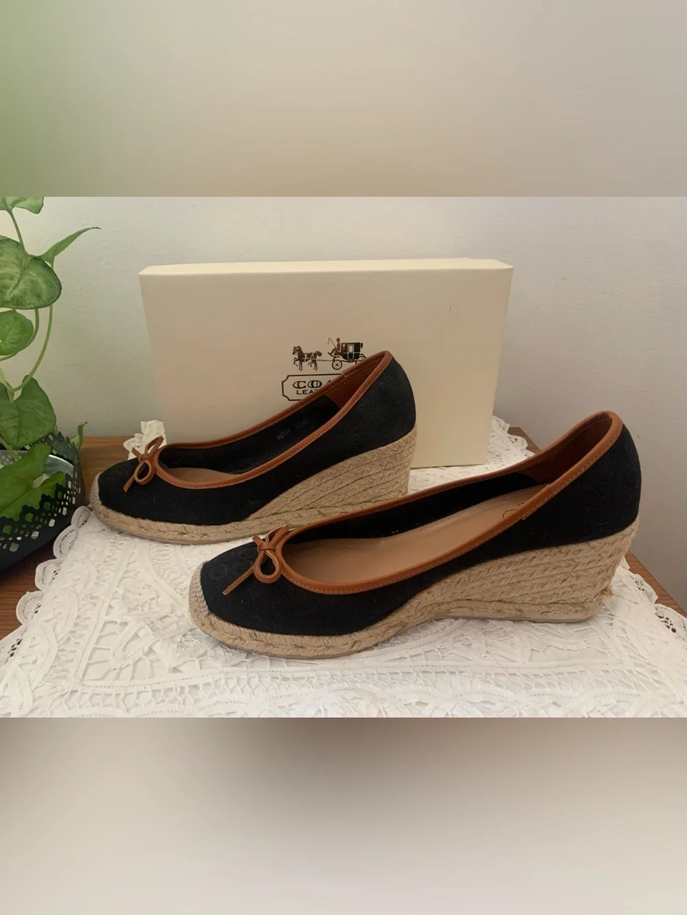 Coach black canvas